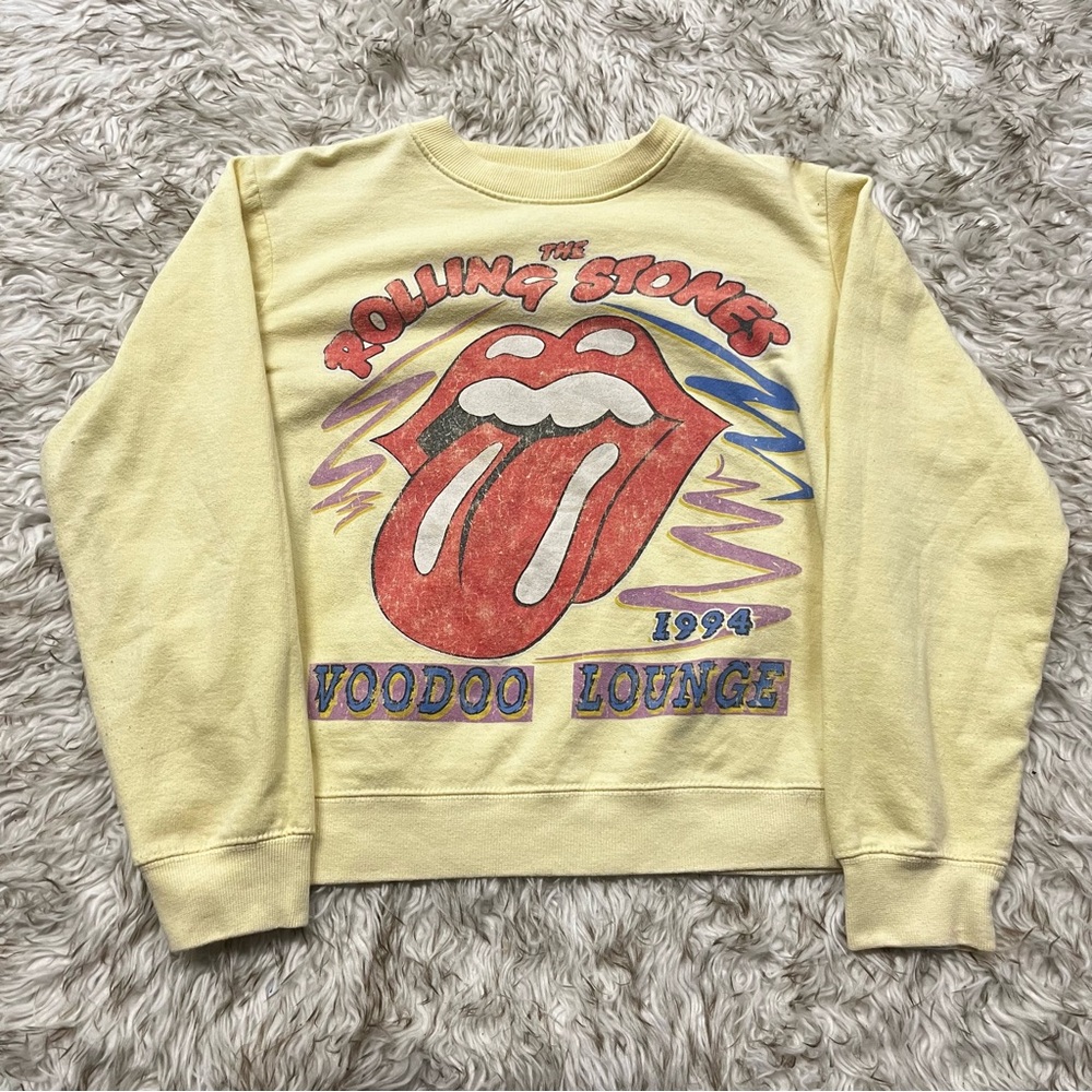 the Rolling Stones Yellow Logo Crewneck Tee